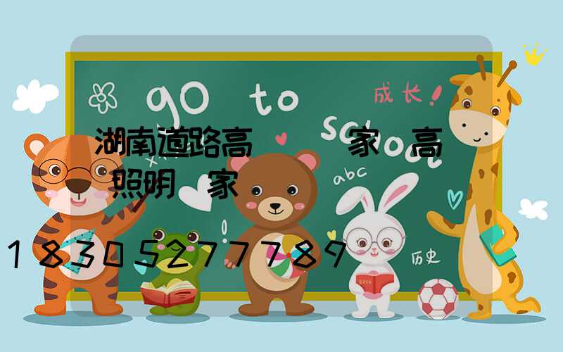 湖南道路高桿燈廠家(高桿燈照明廠家)