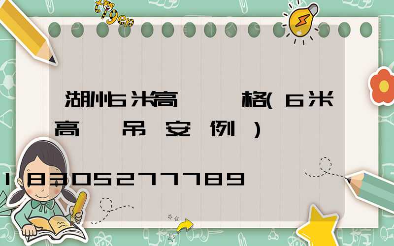 湖州6米高桿燈價格(6米高燈桿吊車安裝例圖)