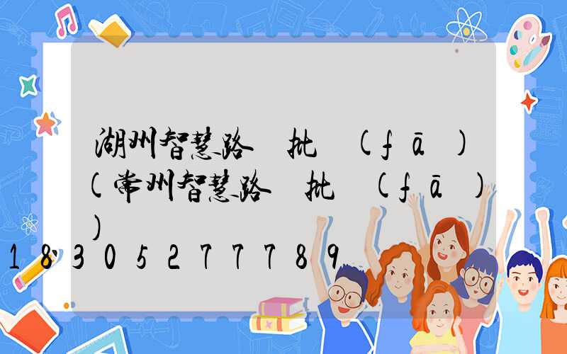 湖州智慧路燈批發(fā)(常州智慧路燈批發(fā))