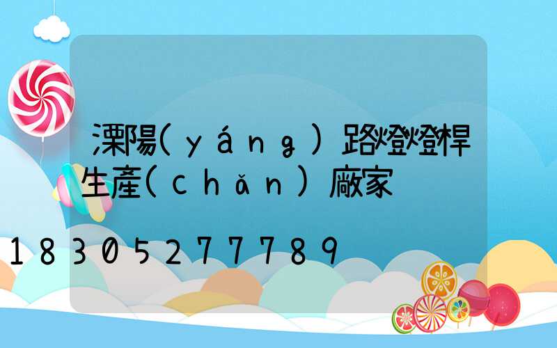 溧陽(yáng)路燈燈桿生產(chǎn)廠家