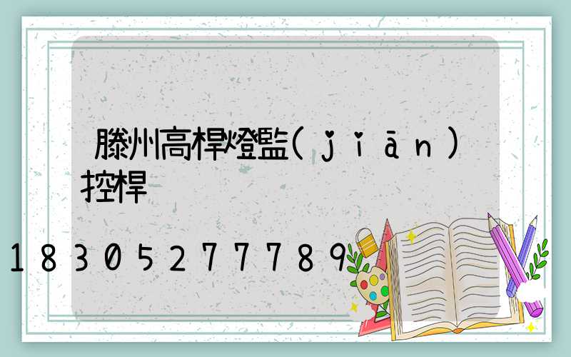 滕州高桿燈監(jiān)控桿