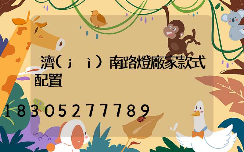 濟(jì)南路燈廠家款式配置