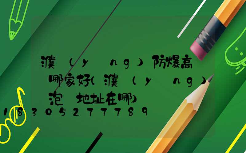 濮陽(yáng)防爆高桿燈哪家好(濮陽(yáng)燈泡廠地址在哪)