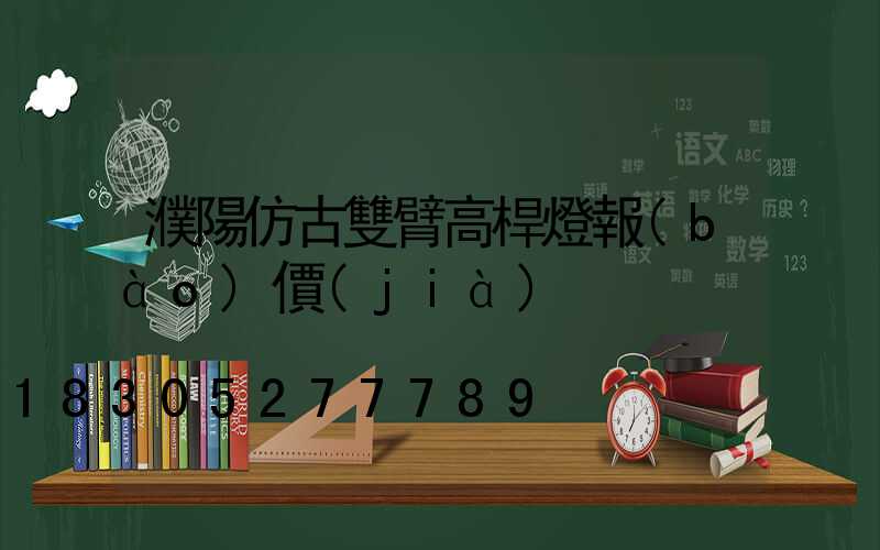濮陽仿古雙臂高桿燈報(bào)價(jià)