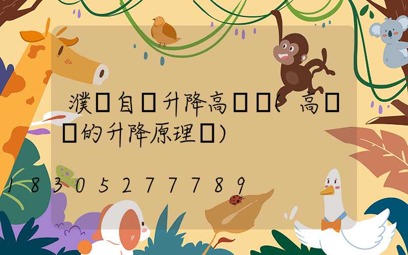 濮陽自動升降高桿燈(高桿燈的升降原理圖)