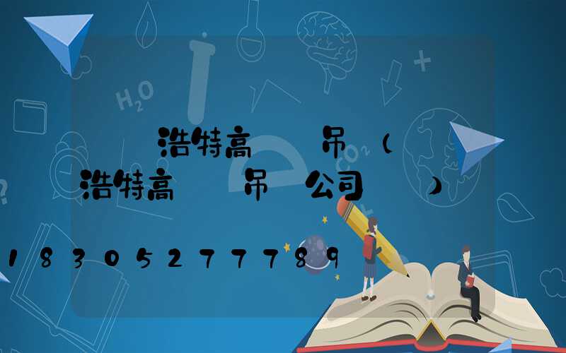 烏蘭浩特高桿燈吊裝(烏蘭浩特高桿燈吊裝公司電話)