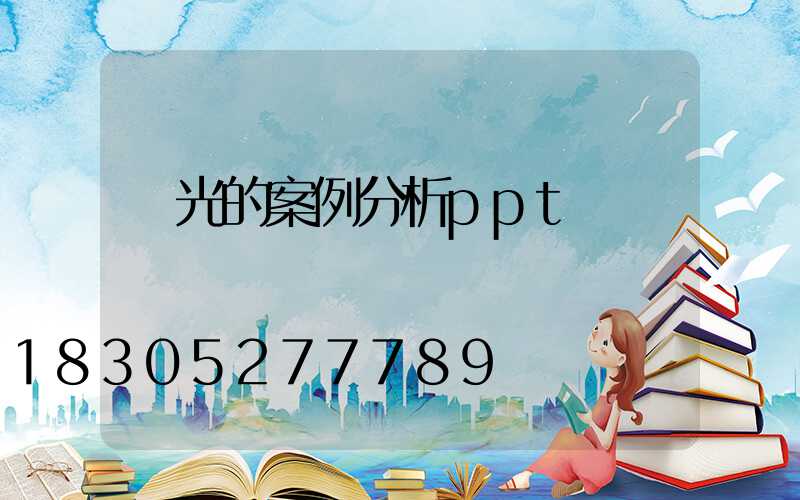 燈光的案例分析ppt