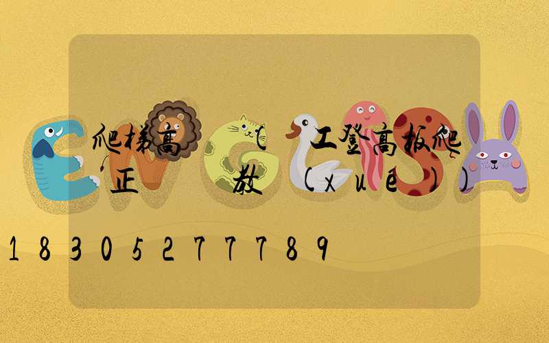 爬梯高桿燈(電工登高板爬桿正確視頻教學(xué))