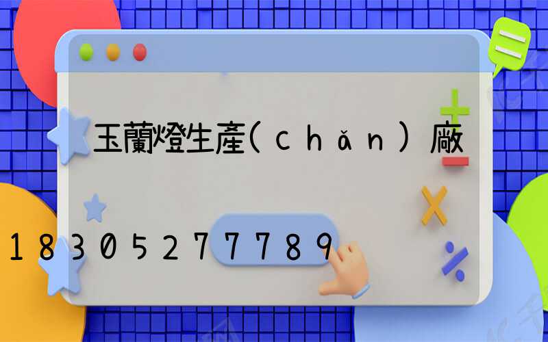 玉蘭燈生產(chǎn)廠