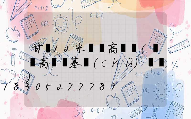 甘肅12米廣場高桿燈(廣場高桿燈基礎(chǔ)詳圖)