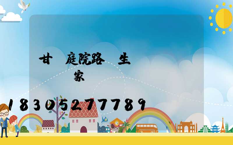 甘肅庭院路燈生產(chǎn)廠家