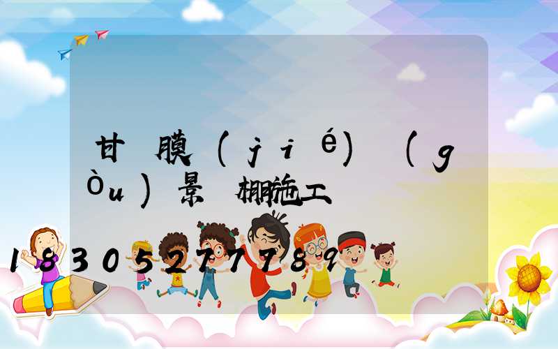 甘肅膜結(jié)構(gòu)景觀棚施工