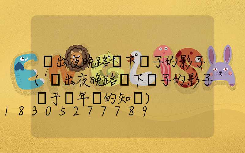 畫出夜晚路燈下桿子的影子(畫出夜晚路燈下桿子的影子屬于幾年級的知識)