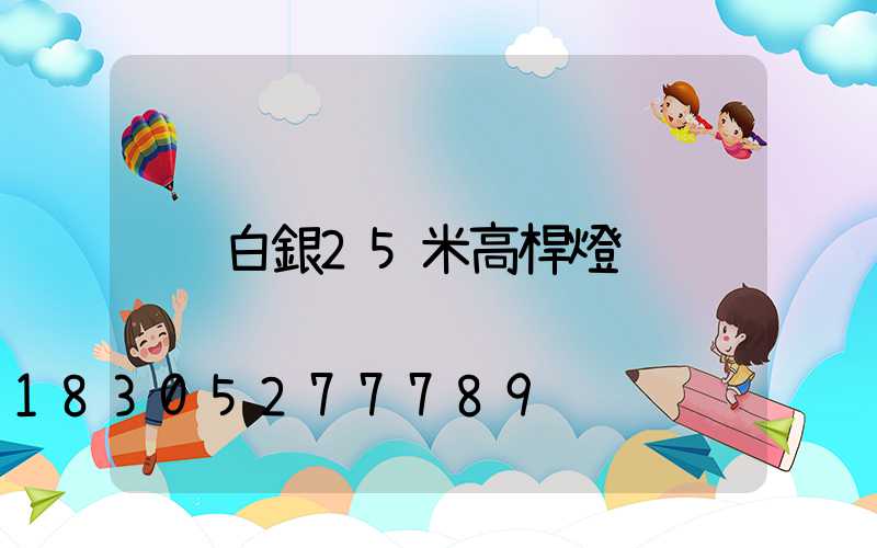白銀25米高桿燈