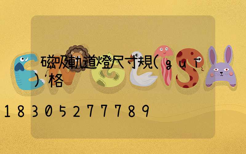 磁吸軌道燈尺寸規(guī)格