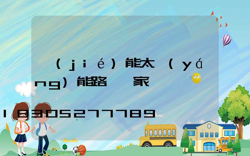 節(jié)能太陽(yáng)能路燈廠家