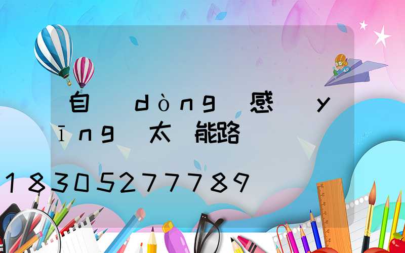 自動(dòng)感應(yīng)太陽能路燈