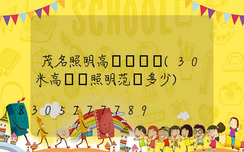 茂名照明高桿燈報價(30米高桿燈照明范圍多少)