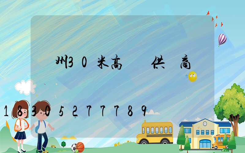 荊州30米高桿燈供應商