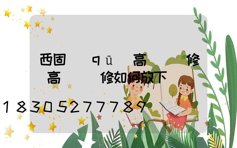 西固區(qū)高桿燈維修(高桿燈維修如何放下來)