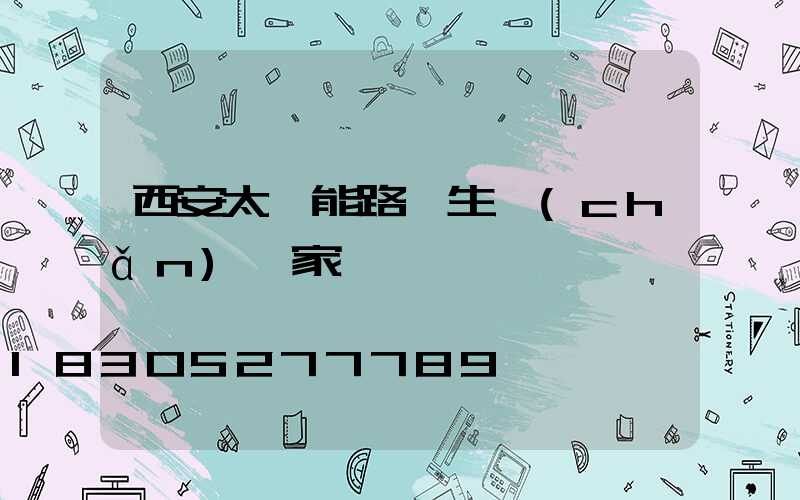 西安太陽能路燈生產(chǎn)廠家