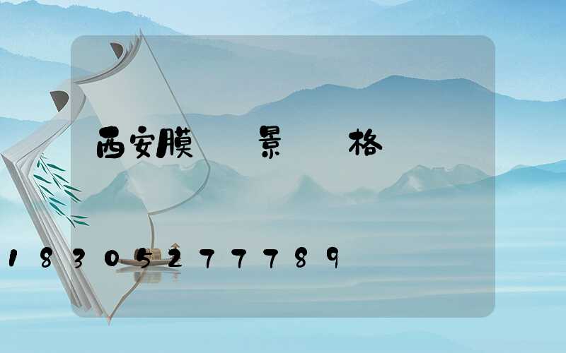 西安膜結構景觀價格