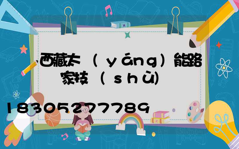 西藏太陽(yáng)能路燈廠家技術(shù)