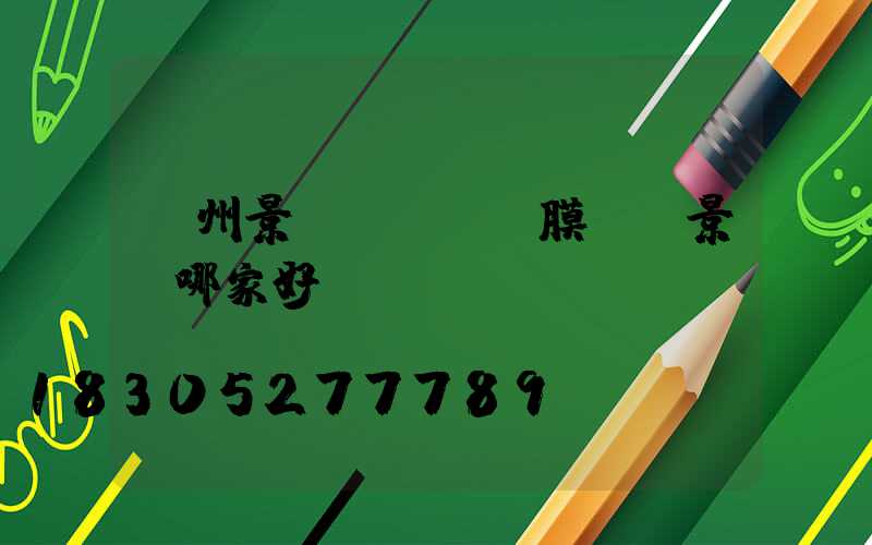 貴州景區(qū)膜結構景觀哪家好