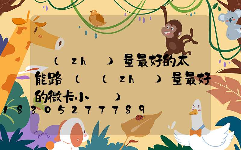 質(zhì)量最好的太陽能路燈(質(zhì)量最好的微卡小貨車)