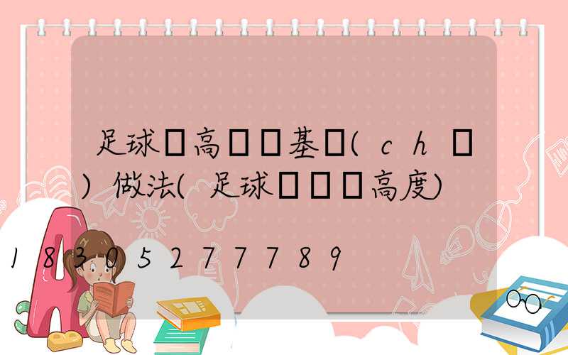 足球場高桿燈基礎(chǔ)做法(足球場燈桿高度)