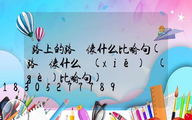路上的路燈像什么比喻句(路燈像什么寫(xiě)個(gè)比喻句)