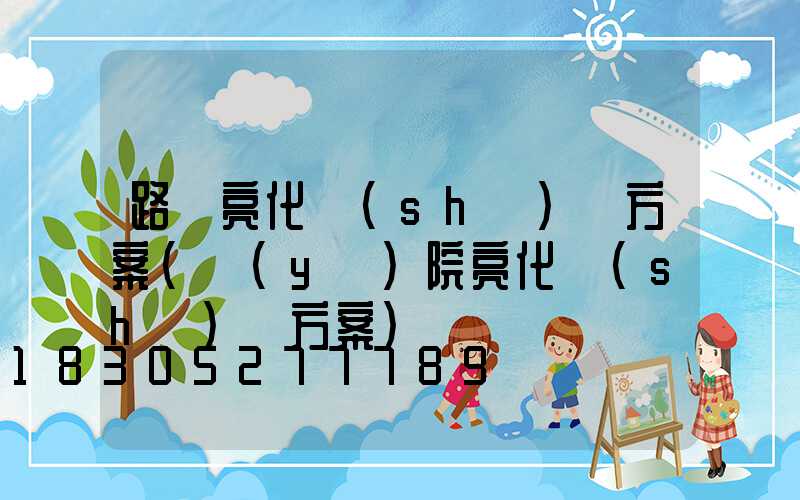 路燈亮化設(shè)計方案(醫(yī)院亮化設(shè)計方案)