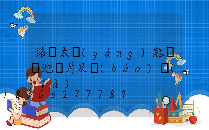 路燈太陽(yáng)能鋰電池圖片及報(bào)價(jià)