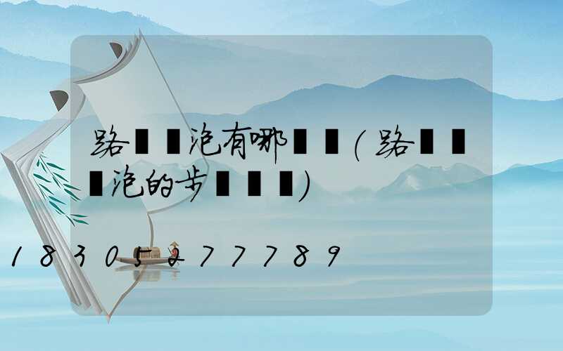 路燈燈泡有哪幾種(路燈換燈泡的步驟視頻)