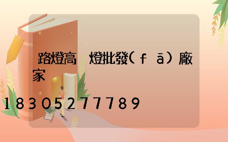 路燈高桿燈批發(fā)廠家