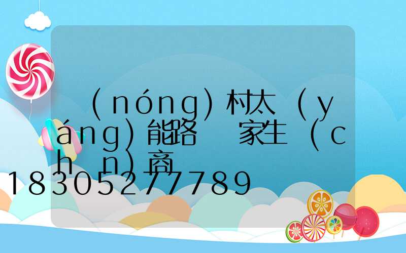農(nóng)村太陽(yáng)能路燈廠家生產(chǎn)商