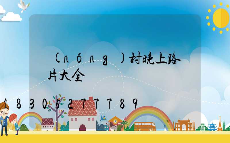 農(nóng)村晚上路燈圖片大全