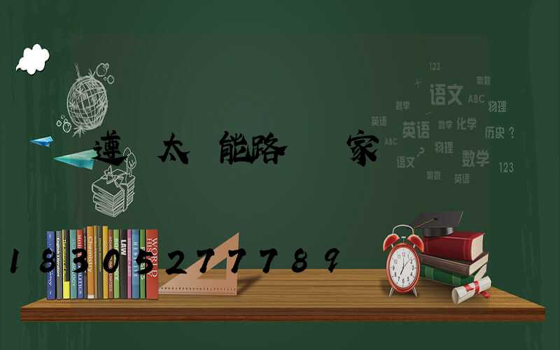 遵義太陽能路燈廠家