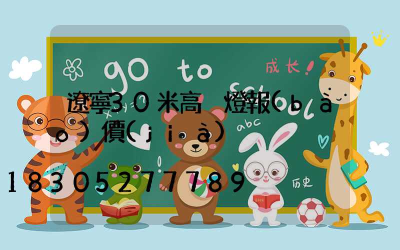 遼寧30米高桿燈報(bào)價(jià)