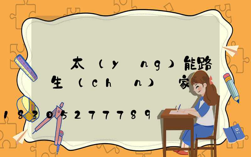 遼寧太陽(yáng)能路燈生產(chǎn)廠家