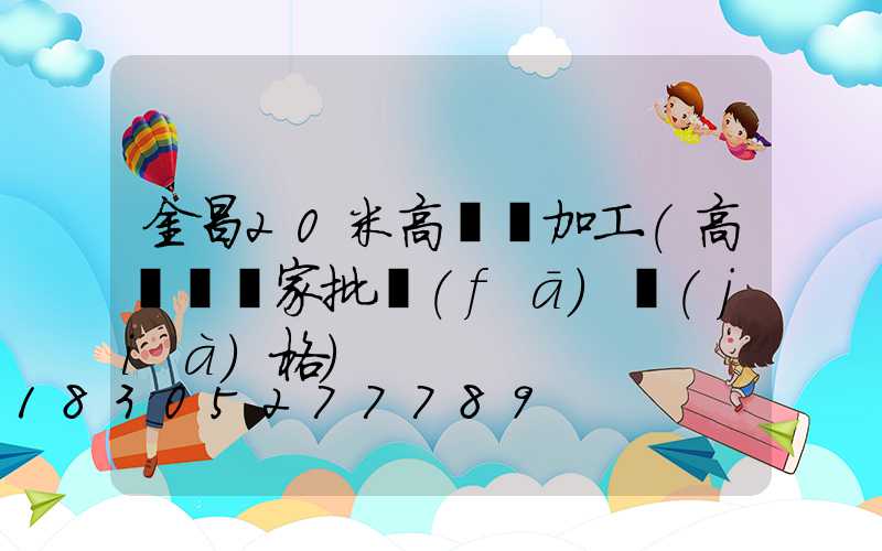 金昌20米高桿燈加工(高桿燈廠家批發(fā)價(jià)格)