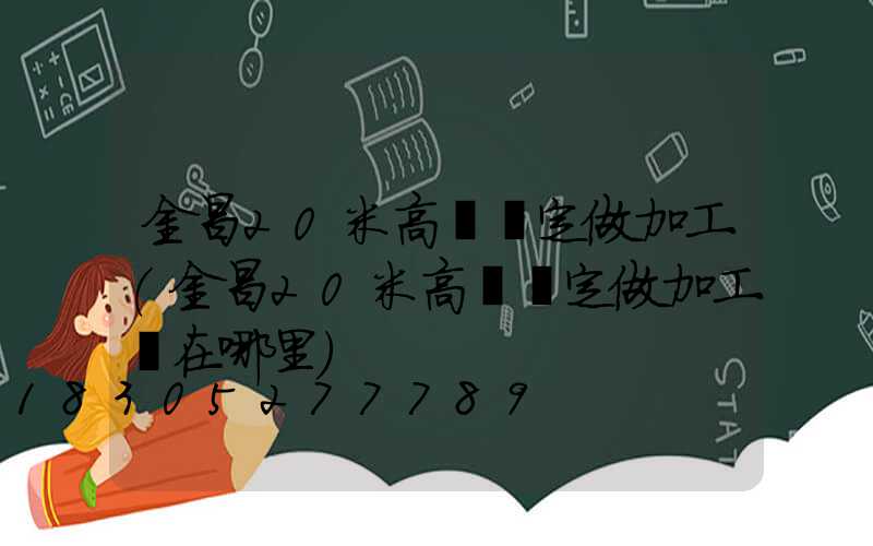 金昌20米高桿燈定做加工(金昌20米高桿燈定做加工廠在哪里)