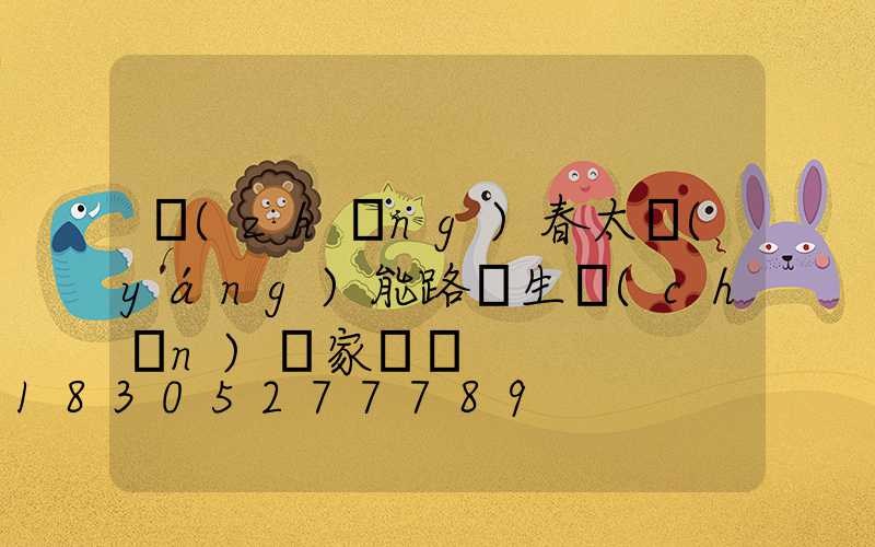 長(zhǎng)春太陽(yáng)能路燈生產(chǎn)廠家電話