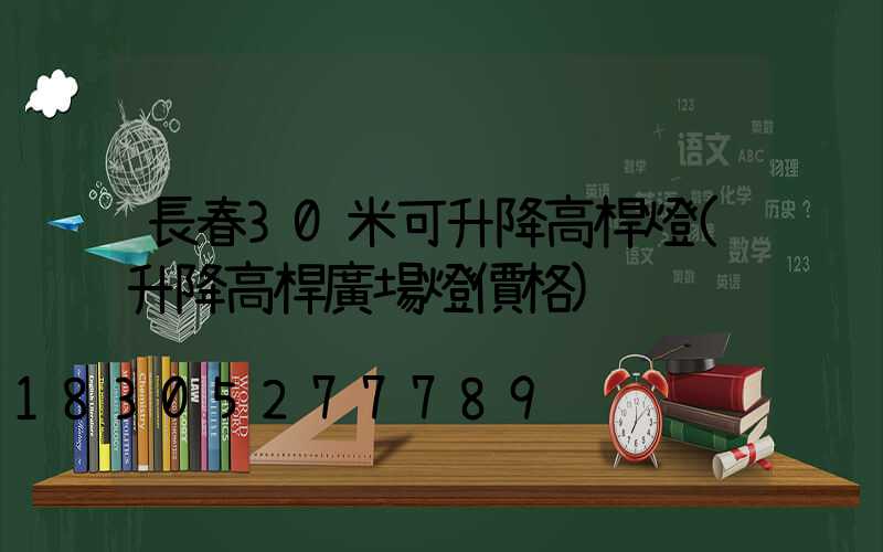 長春30米可升降高桿燈(升降高桿廣場燈價格)