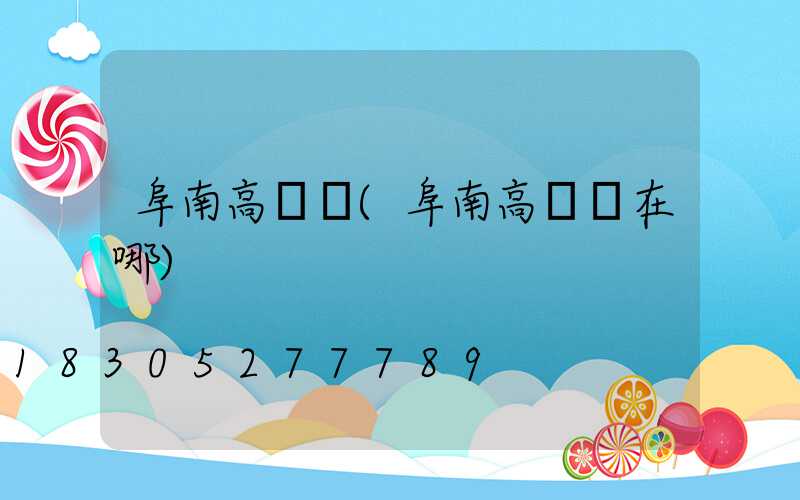 阜南高桿燈(阜南高桿燈在哪)