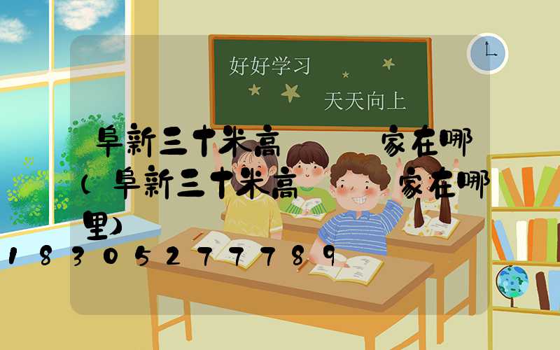 阜新三十米高桿燈廠家在哪(阜新三十米高桿燈廠家在哪里)