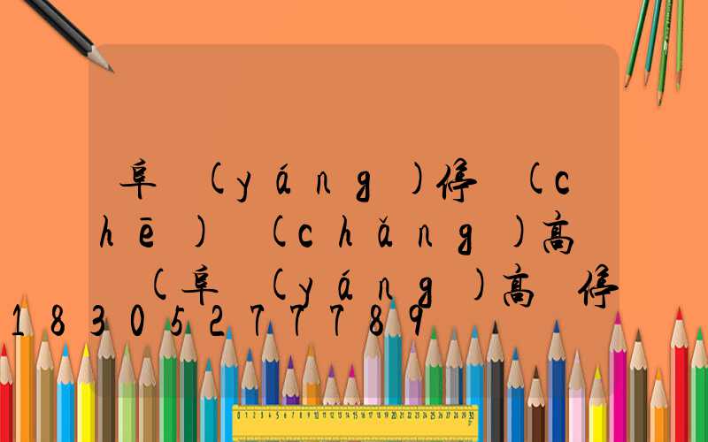 阜陽(yáng)停車(chē)場(chǎng)高桿燈(阜陽(yáng)高鐵停車(chē)場(chǎng))