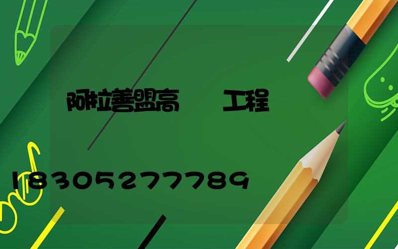 阿拉善盟高桿燈工程