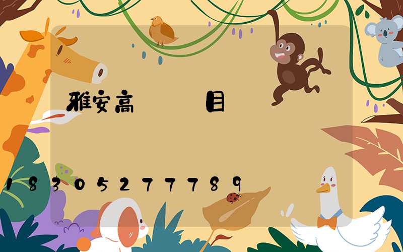 雅安高桿燈項目