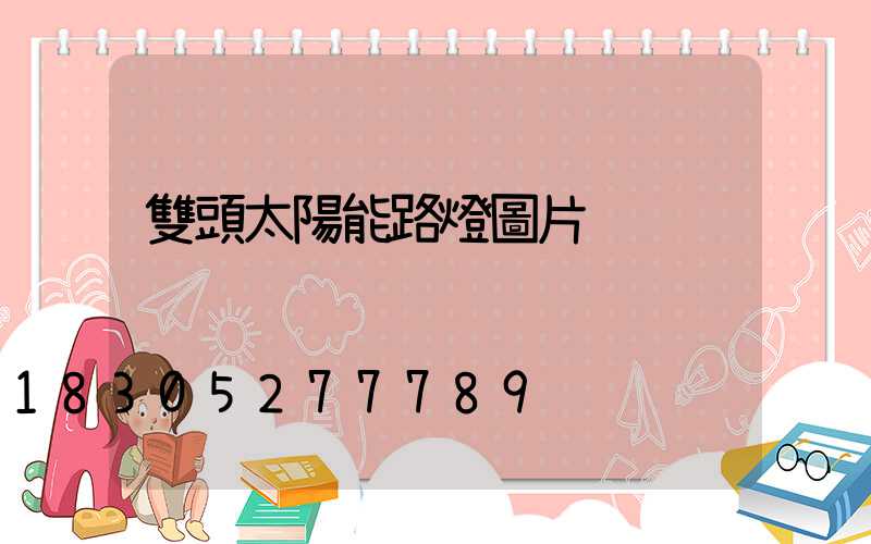 雙頭太陽能路燈圖片